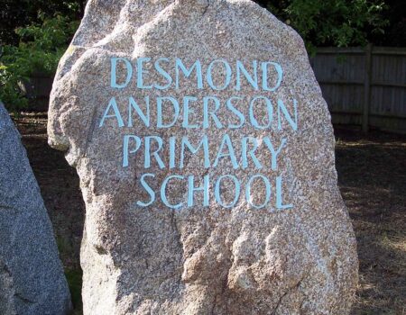 Name stone boulder for primary school