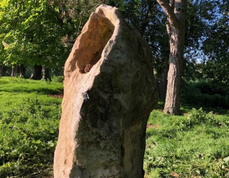 Wiltshire Sarsen stone with naturally hollowed out top