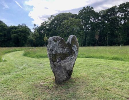 Unusual heart shaped standing stone