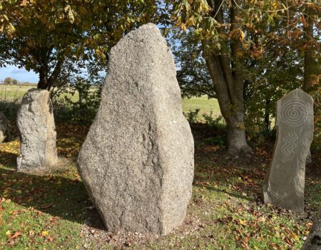 Spearhead shaped Cornish granite standing stone